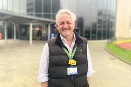 Dr Nigel Laycock in front of BVH main entrance.png