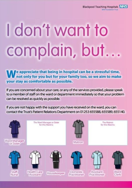 A complaints poster